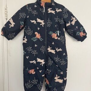 H&M Dark Blue Fleece Snowsuit